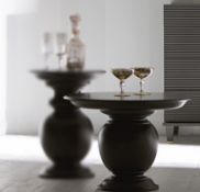 1 x ANGELO CAPPELLINI Opera Contemporary "Pelleas" Lamp Table - Features A Black Crackle Finish -