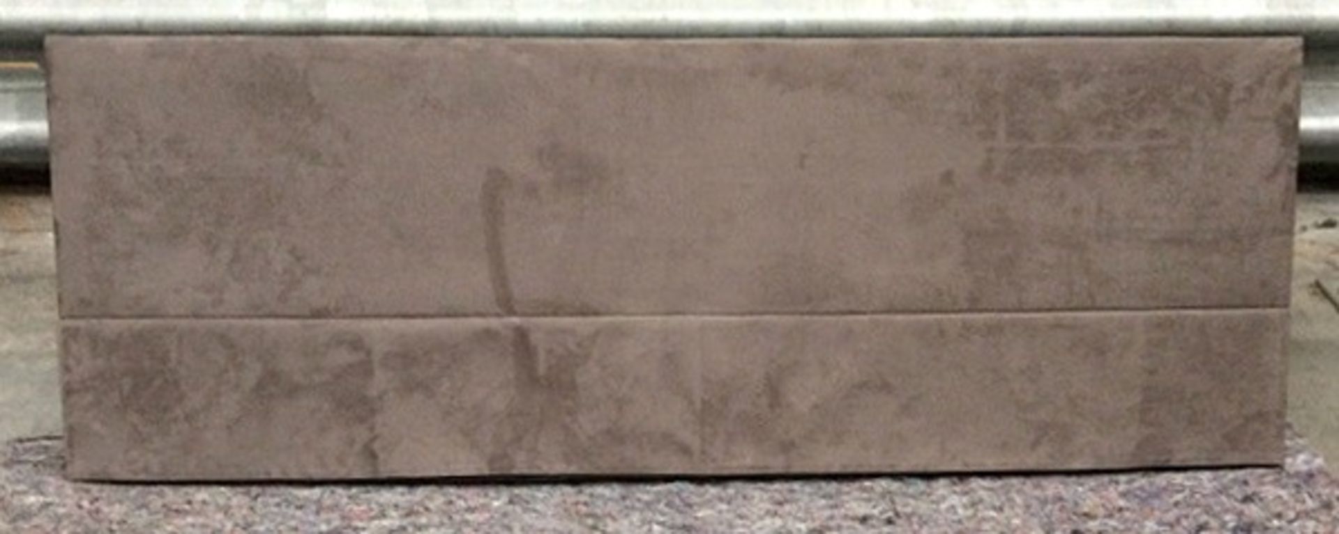 1 x VISPRING "ARC" Luxury Footboard  - Colour / Finish: Faux Suede Mocha - Width: 182cm - Ref: - Image 2 of 6