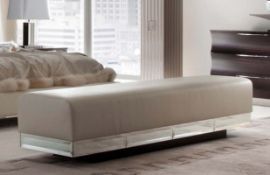 1 x GIORGIO Day Dream Bench - Features Lizard Printed First Grade Leather and Beveled, Mirroed