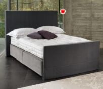 1 x VISPRING "ARC" Luxury Headboard  Colour / Finish: Faux Suede Mocha - 182 x 73cm - Ref: 4767462 -