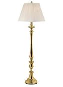 1 x RALPH LAUREN Darien Floor Lamp - Natural Brass Finish - Ref: 3276418  - CL087 - Location: