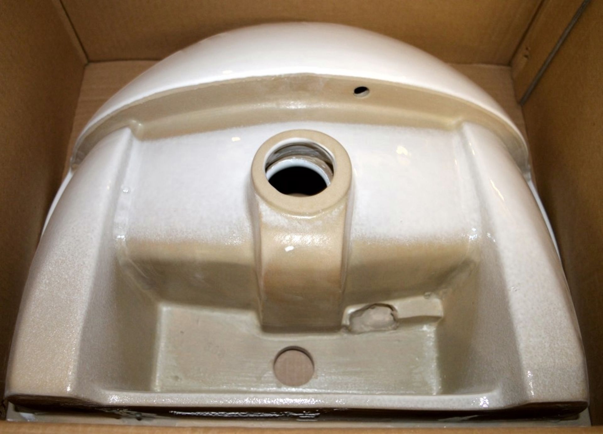 1 x Vogue Bathrooms ZOE Single Tap Hole SEMI RECEESED SINK BASIN - 500mm Width - Brand New Boxed - Image 3 of 3