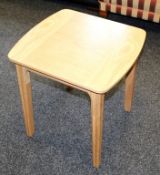 1 x Fryer Solid Ash Lamp Table - Ex Display Stock – Dimensions: W53 x D49 x H55cm- Ref: F116 - CL156