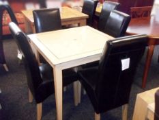 1 x Bentley Longsdale Square Table + 4 x Faux Leather Chairs - Ex Display Stock – Table