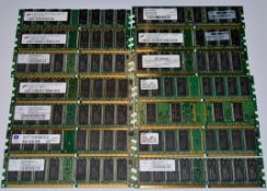 14 x Computer Memory Sticks - 256mb DDR - Various Brands - CL106 - Ref IT011 - Location: