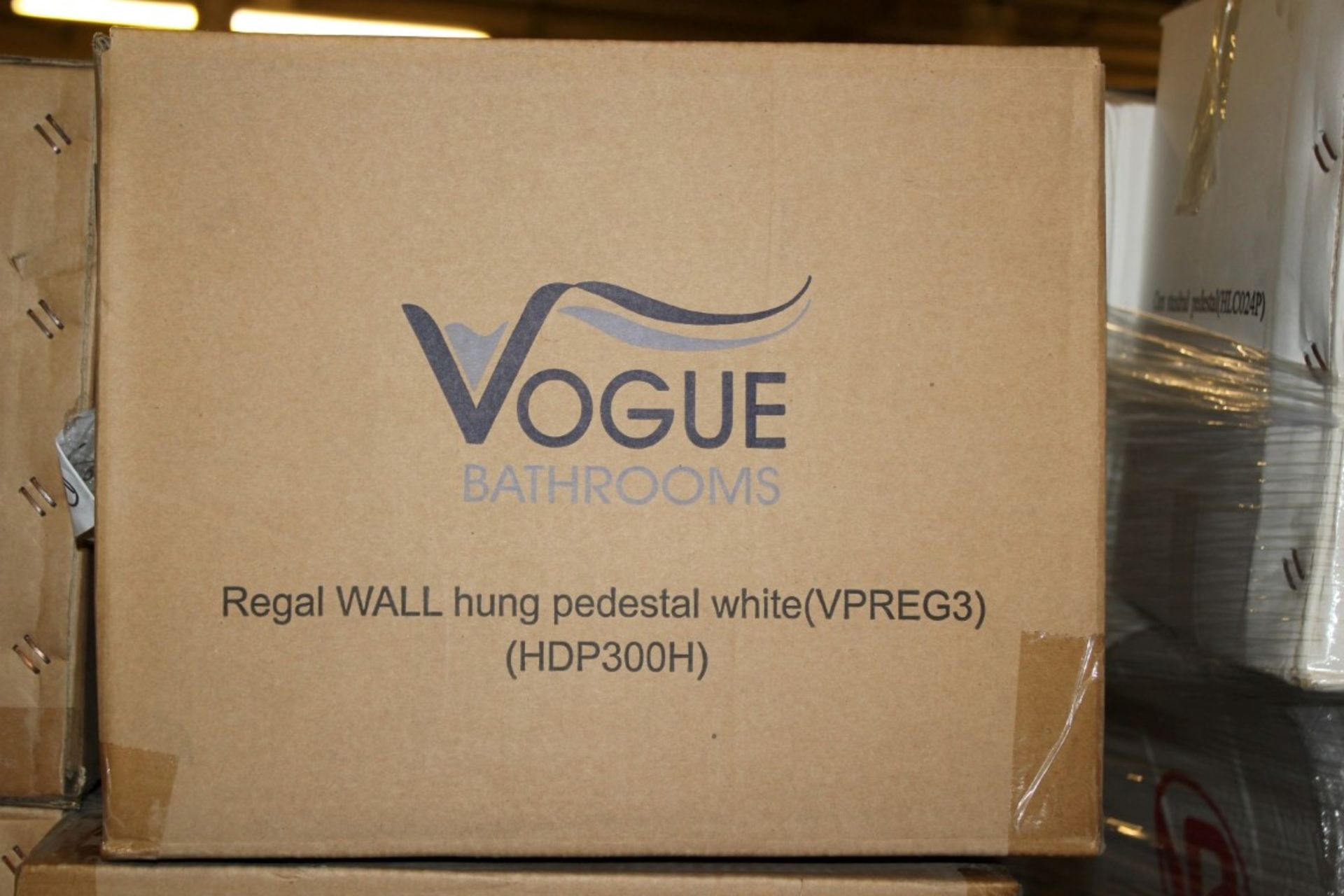 1 x Vogue Bathrooms REGAL Three Tap Hole SINK BASINS With Semi Pedestals - 600mm Width - Brand New - Image 3 of 3