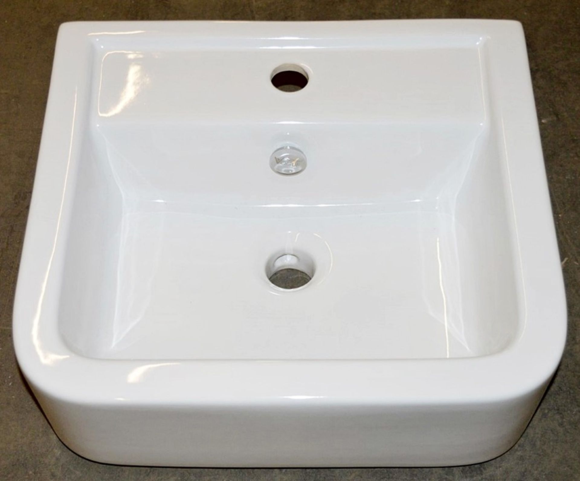 10 x Vogue Bathrooms OPTIONS Single Tap Hole SEMI RECESSED SINK BASINS - 450mm Width - Brand New - Image 4 of 5