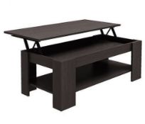 1 x "Caspian" Lift Up Top Coffee Table with Storage - Colour: ESPRESS0 - Sleek Modern Design -