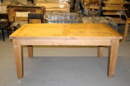 1 x Mark Webster "Links" Extending Solid Reclaimed Oak Table - Dimensions (Extended): 230cm x
