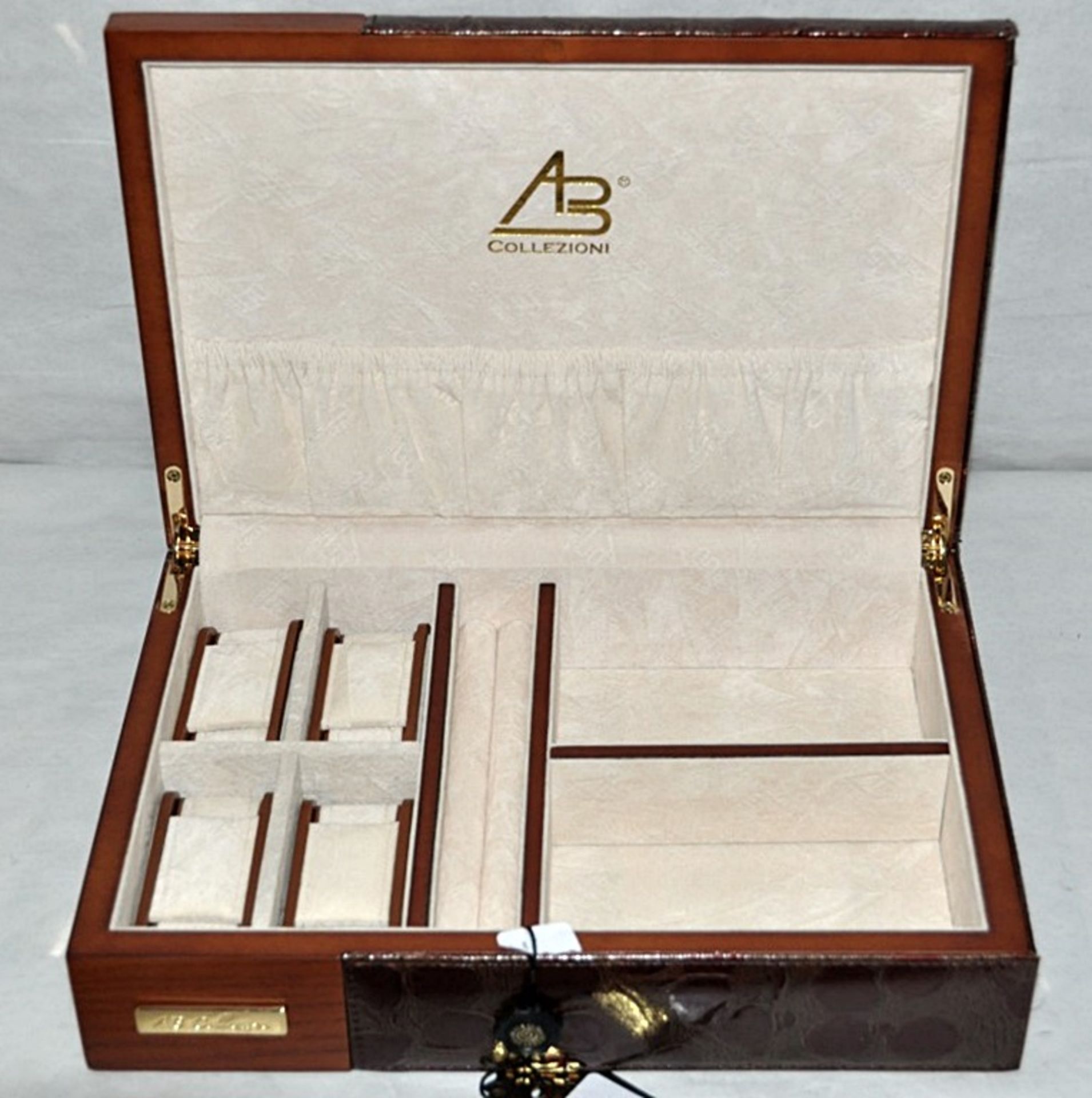 1 x  1 x "AB Collezioni" Italian Luxury Jewellery Box With 4 Watch Compartments (W021) - Ref