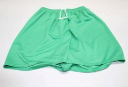 30 x Pairs Of Green Sports Shorts - Sizes Vary From 6 - 12 UK (34-40 Euro) New Without Tags -
