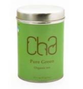 12 x Tins of CHA Organic Tea - PURE GREEN - 100% Natural and Organic - Includes 12 Tins of 25