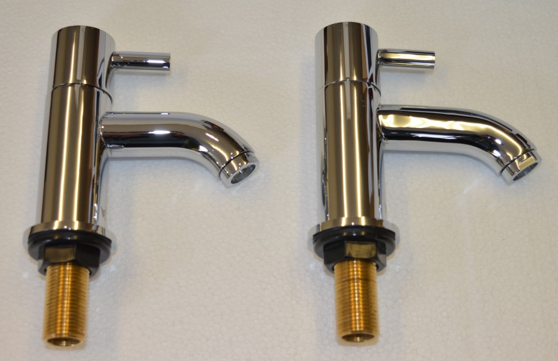 1 x Series 5 Basin SINK TAPS - Vogue Bathrooms Platinum Brassware Collection - Pair of - - Image 2 of 10