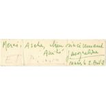 PICASSO PABLO: (1881-1973) Spanish Painter. Ink signature ('Et Picasso') on a slim oblong folio