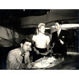 NIGHT BEAT: Vintage signed 9 x 7 photograph by Sid James (Nixon), Christine Norden (Jackie) and