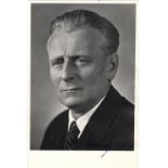EUROPEAN LEADERS: Antonin Novotny (1904-1975) President of Czechoslovakia 1957-68. Vintage signed