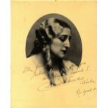 MUZIO CLAUDIA: (1889-1936) Italian Soprano. A good, large vintage signed and inscribed sepia 9.5 x