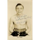 BOXING: Lou Ambers (1913-1995) American Boxer, World Lightweight Champion 1936-38, 1939-40.