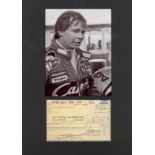 PIRONI DIDIER: (1952-1987) French Formula One Motor Racing Driver. Pironi won the 24 Hours of Le