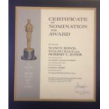 ACADEMY AWARD: A good, original Certific