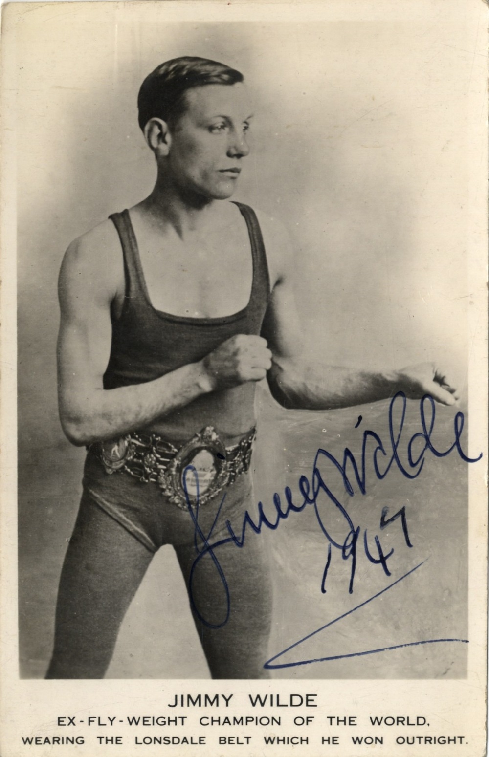 WILDE JIMMY: (1892-1969) Welsh Boxer, th