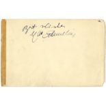 BOXING: Small selection of vintage signed album pages by various boxers comprising Max Schmeling,