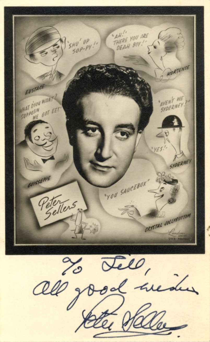 SELLERS PETER: (1925-1980) British Comedian & Actor. Vintage signed and inscribed postcard