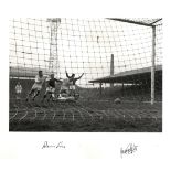 BEST & LAW: An excellent, large signed 20 x 16 photograph by both Manchester United players George