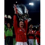 SOLSKJAER OLE GUNNAR: (1973- ) Norwegian Footballer. An excellent, large signed colour 16 x 20