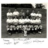 TOTTENHAM HOTSPUR: An excellent, large signed 20 x 16 photograph by seven members of the Tottenham