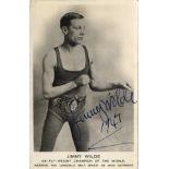 WILDE JIMMY: (1892-1969) Welsh Boxer, the first official World Flyweight Champion, 1916-23.