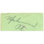 ALI MUHAMMAD: (1942- ) American Boxer, World Heavyweight Champion. Bold pencil signature ('