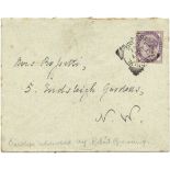 BROWNING ROBERT: (1812-1889) English Poet. Autograph Envelope, unsigned, addressed in his hand to
