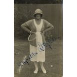 LENGLEN SUZANNE: (1899-1938) French Tennis Player, Wimbledon Champion 1919, 1920, 1921, 1922, 1923 &