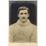 FRY C. B.: (1872-1956) English Cricketer and Sportsman. Vintage signed sepia postcard photograph