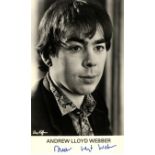 LLOYD WEBBER ANDREW: (1948- ) English Composer and Impresario of Musical Theatre. Signed postcard