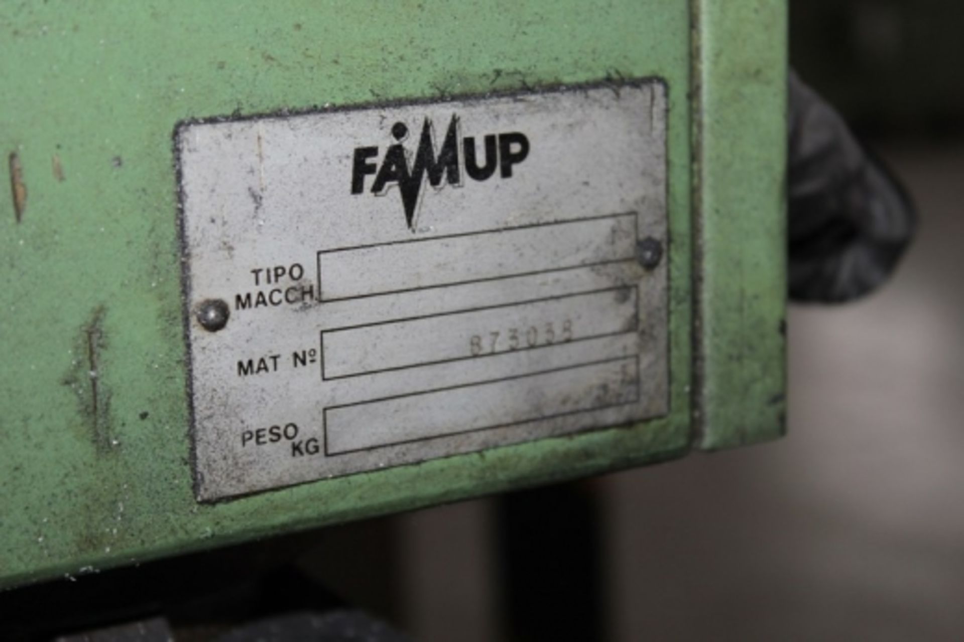 1,OTHER GOODS: 
threading machine FAMUP MDR 12 identification no.873038; threading machine LTF - Image 13 of 32