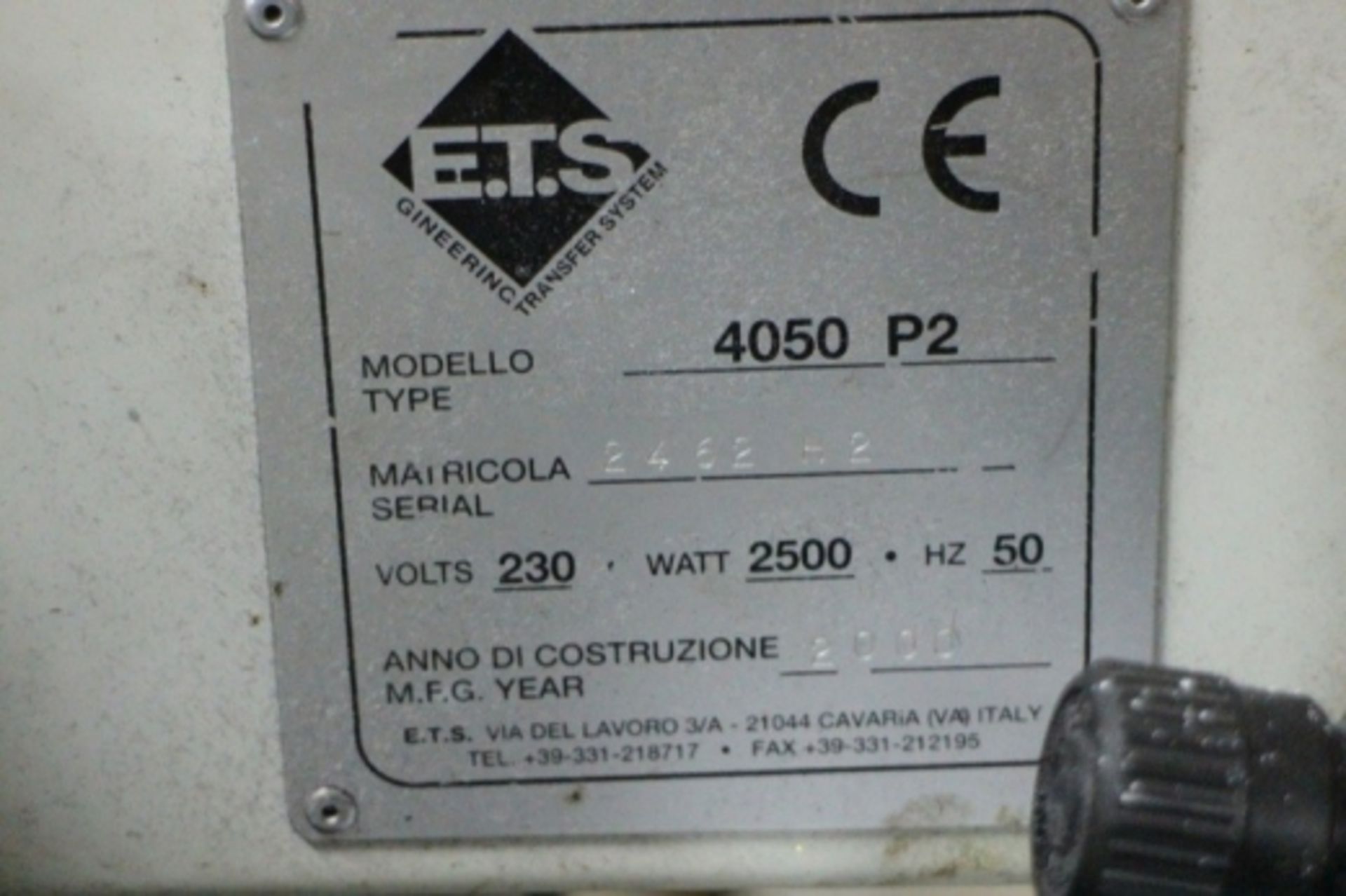 1,N.1 heat press Ets mod "4050 p2" Click here for more details - Image 2 of 4