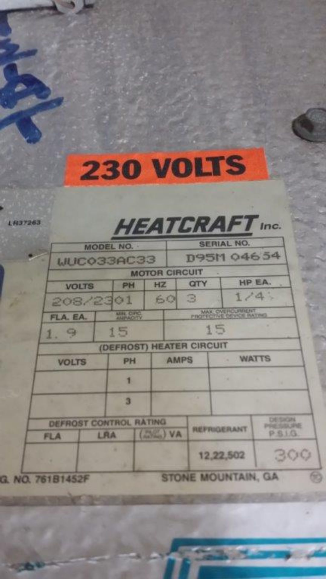 Heatcraft Refrigeration Units  (1) Krack Model No: MK26-290A-230, Serial # 444552-01B,  Unit for use - Image 9 of 9