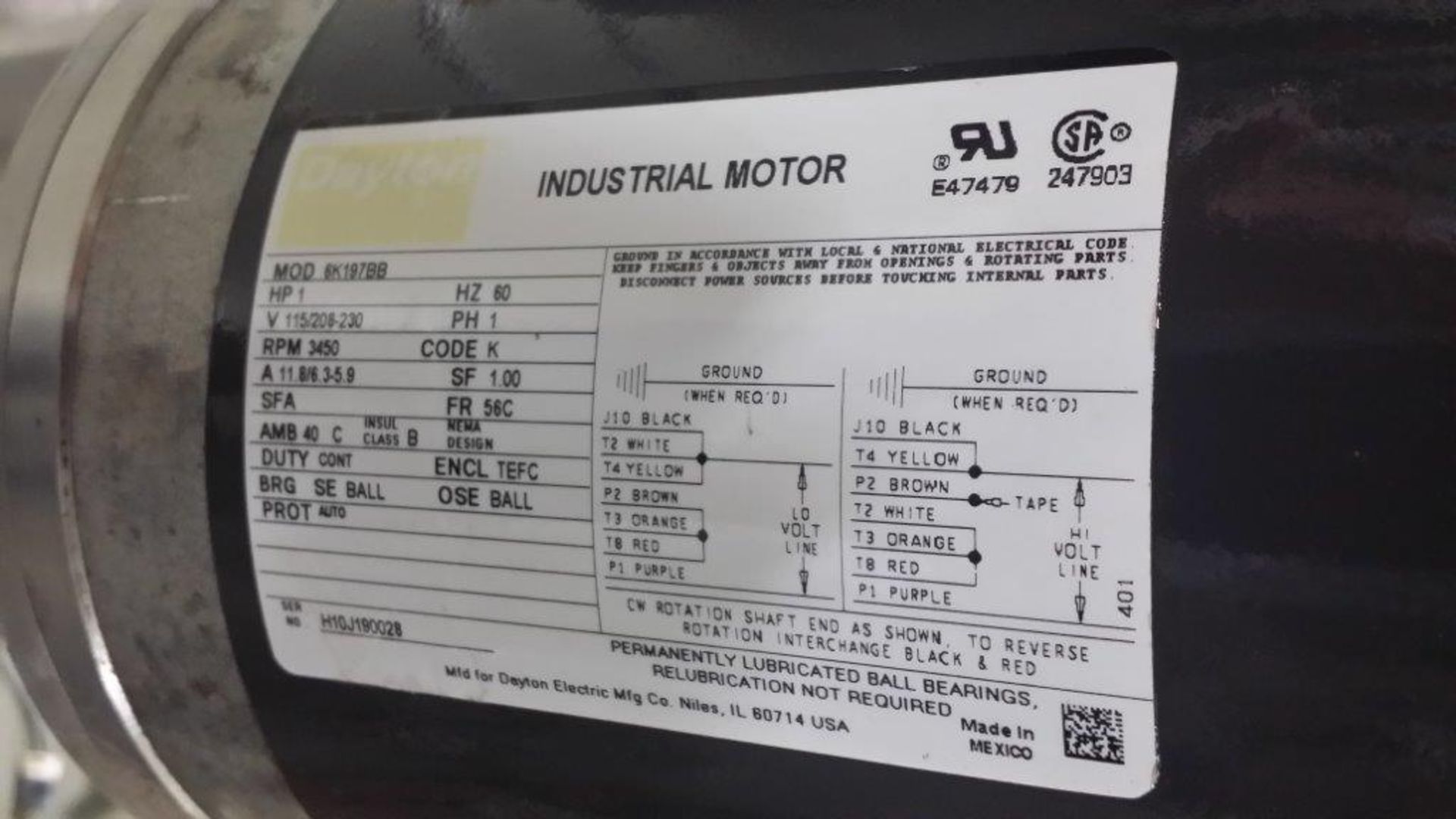 Admix High Shear Lab Mixer, Model-RS-02, Year MFG 2007, Serial # 26068-1, Horsepower 1, RPM 3,450, - Image 4 of 4