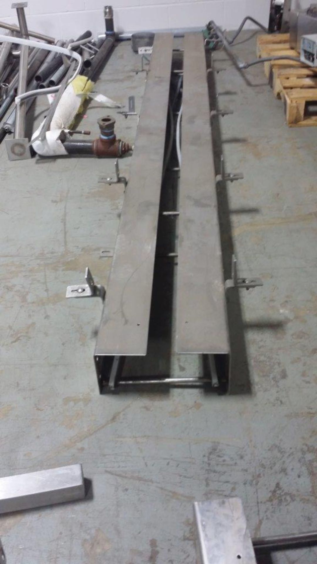 Keenline Conveyor Systems, Stainless Steel Bottling Line Tracks Frames (2) long (2) short, - Image 8 of 12