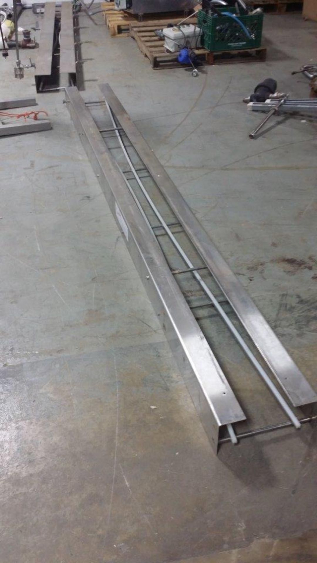 Keenline Conveyor Systems, Stainless Steel Bottling Line Tracks Frames (2) long (2) short,