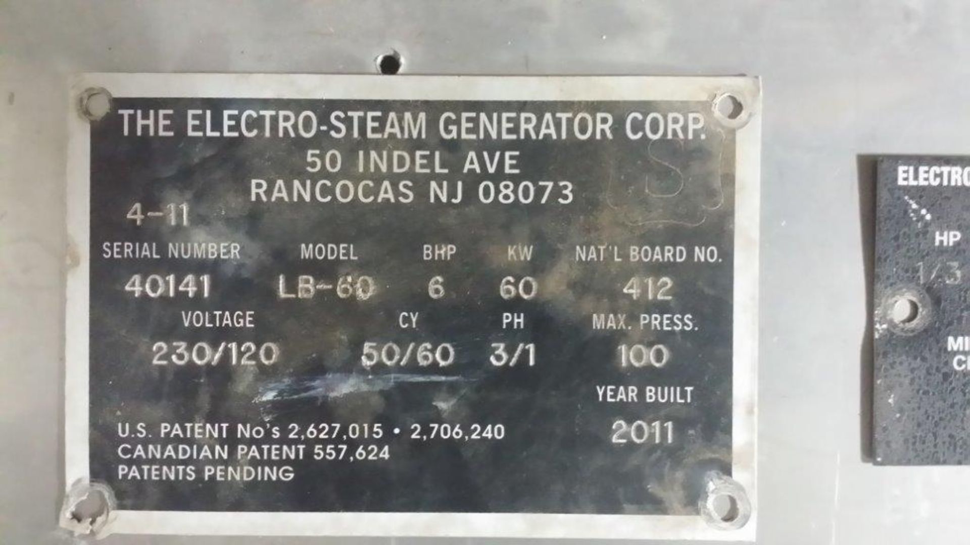 Electro-Steam All Electric Steam Generator. Manufacturer: Electro-Steam Generator Corp. Steam Boiler - Image 5 of 6