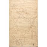 Mappa datata 1606 in Bologna cm. 57x102