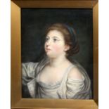 Ritratto di bambina, pastello su carta fine '800, cm 34x45