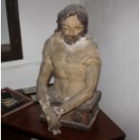 Cristo in gesso, del 1700, cm.30xh60.