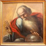 Dio Padre, Scuola Italiana del '600, olio su tela, cm. 66x66.