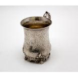 Tankard in argento cesellato. Bolli Londra 1849