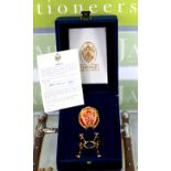 A stunning Faberge Imperial Rosebud Egg with Box, Rosebud, and Pendant RRP £799