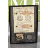 An original framed 'Lusitania' commemorative medal with case and certificate.